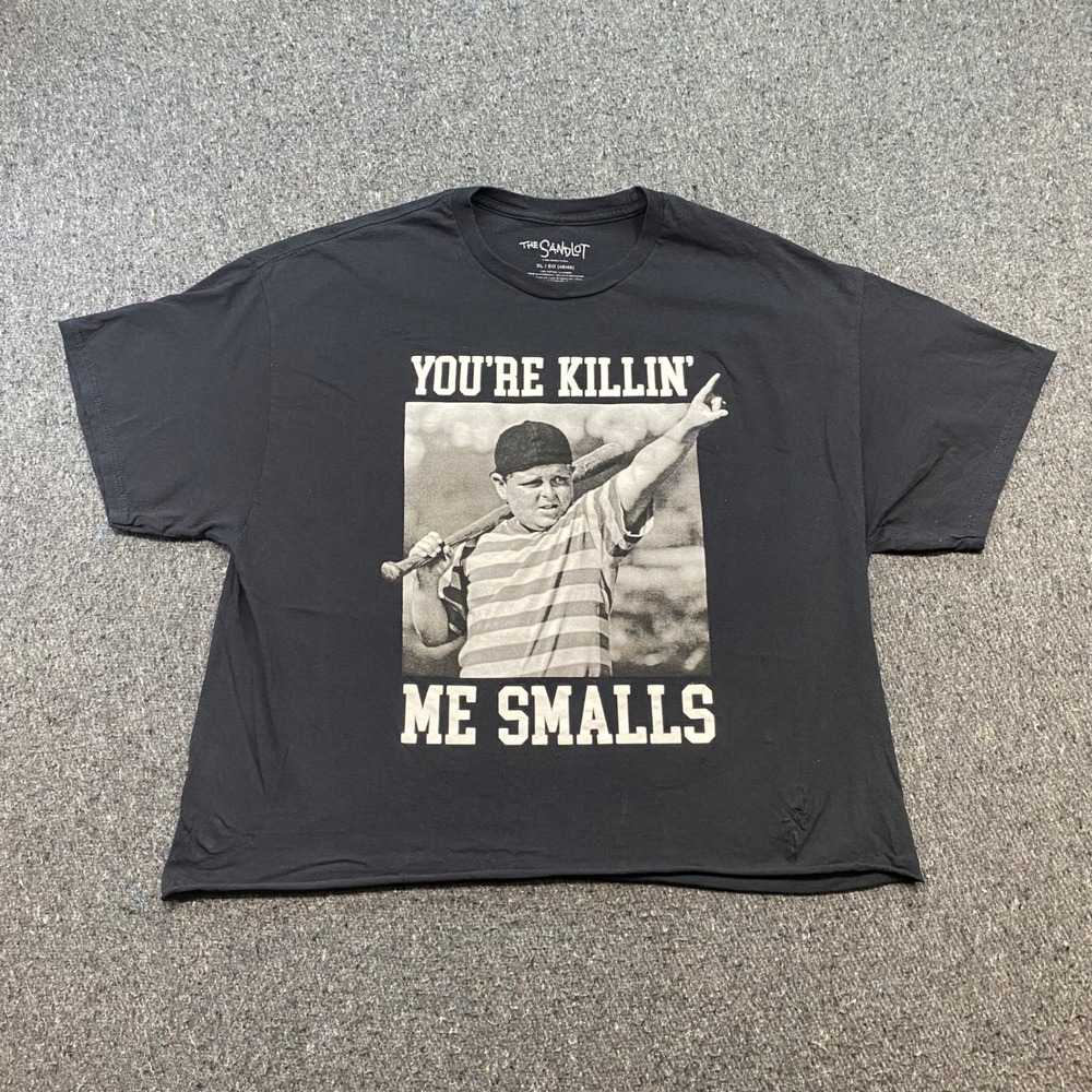 The Sandlot Youre Killin Me Smalls Shirt Sz XL Mens Black Skater Cropped Graphic